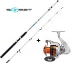 Prut Sunset Tamara Power 2,4m, 200-400g + navijk Sungear SW FD 7003